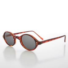 Load image into Gallery viewer, Small Oval Vintage Sunglass with Gold Studs - Harley
