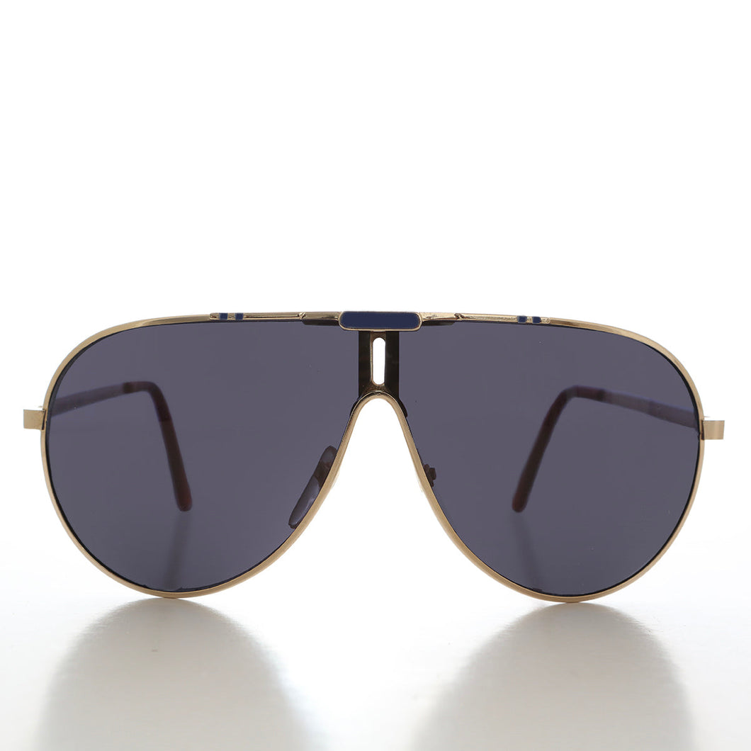 80s Sporty Gold Aviator Sunglasses - Hayne