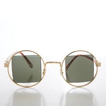 Load image into Gallery viewer, Round Frame Sunglass with Square Lens - Hazy
