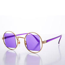 Load image into Gallery viewer, Gold Psychedelic Round Sunglasses - Haze 2
