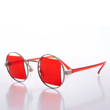 Load image into Gallery viewer, Silver Psychedelic Round Sunglasses - Haze 1
