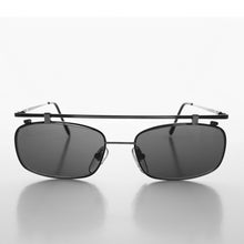 Load image into Gallery viewer, Flat Top Rectangular Metal Steampunk Vintage Sunglass - Hugo
