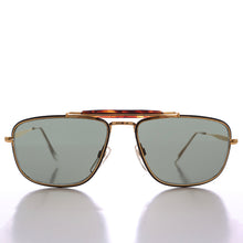 Load image into Gallery viewer, 80s Rectangular Gold Pilot Sunglasses - Huntley
