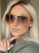 Load image into Gallery viewer, Bella Coffee - Tangle Free Aviator Sunglasses

