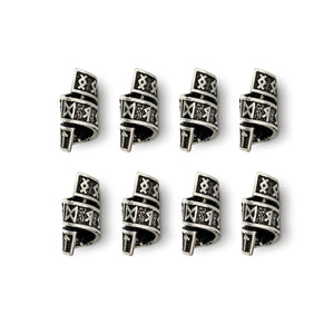 Rune Beard Rings - (Silver - 8)