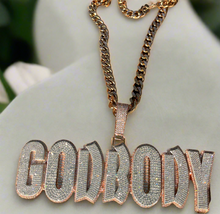 Load image into Gallery viewer, Custom Stainless Steel God Body Iced Out Necklace

