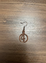 Load image into Gallery viewer, Copper Wire Wrapped Hoop Earring
