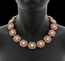 Load image into Gallery viewer, Copper Wire Wrapped Moissanite Tennis Chain Necklace
