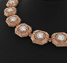 Load image into Gallery viewer, Copper Wire Wrapped Moissanite Tennis Chain Necklace
