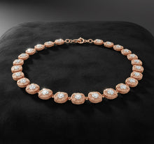 Load image into Gallery viewer, Copper Wire Wrapped Moissanite Tennis Chain Necklace
