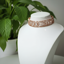 Load image into Gallery viewer, Custom copper wire wrapped Moissanite goddess choker necklace
