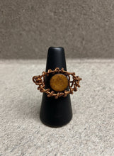 Load image into Gallery viewer, Custom copper wire wrapped eye ring design # 1
