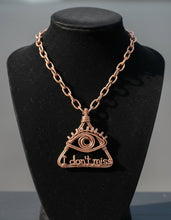 Load image into Gallery viewer, Copper wire wrapped eye of knowledge necklace
