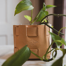 Load image into Gallery viewer, Leather Tabletop Planter  - USA Made
