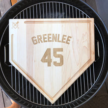 Load image into Gallery viewer, Full Size (17&quot; x 17&quot;) Home Plate Cutting Board With Trough
