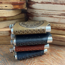 Load image into Gallery viewer, Leather Wrapped Flask
