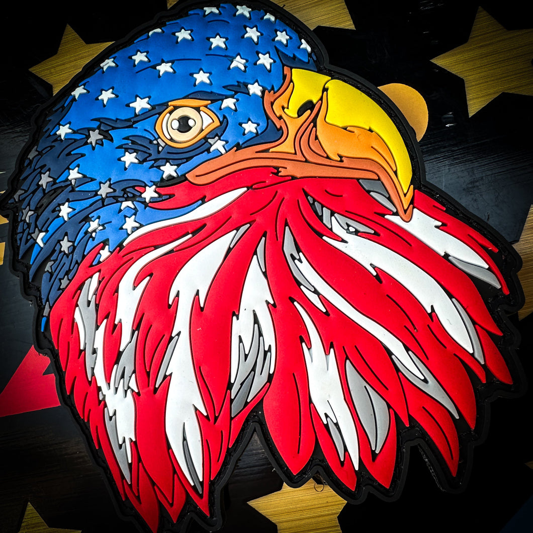 The Ultimate expression of Freedom the American Flag Eagle PVC Patch - 4