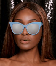 Load image into Gallery viewer, Venice Cateye - Blue - Silver - Prescription

