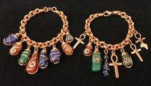 Load image into Gallery viewer, 2 Energy Wire Wrapped Crystal Charm Bracelets
