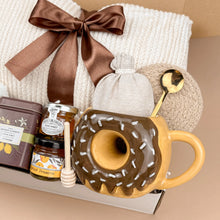 Load image into Gallery viewer, Warm Hug Donut Gift Box – Cozy Gift Box With Blanket, Mug &amp; Tea Set
