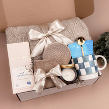Load image into Gallery viewer, Self Care Gift Baskets for Her – Plush Blanket &amp; Candle Set
