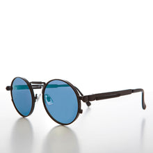 Load image into Gallery viewer, Round Black Metal Goth Steampunk Sunglass - Ivan 2
