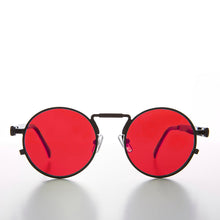 Load image into Gallery viewer, Round Black Metal Goth Steampunk Sunglass - Ivan 2
