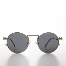 Load image into Gallery viewer, Round Silver Goth Steampunk Sunglass - Ivan 1
