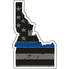 Load image into Gallery viewer, Distressed Thin Blue Line State Sticker - Choose Your State
