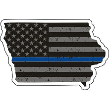 Load image into Gallery viewer, Distressed Thin Blue Line State Sticker - Choose Your State
