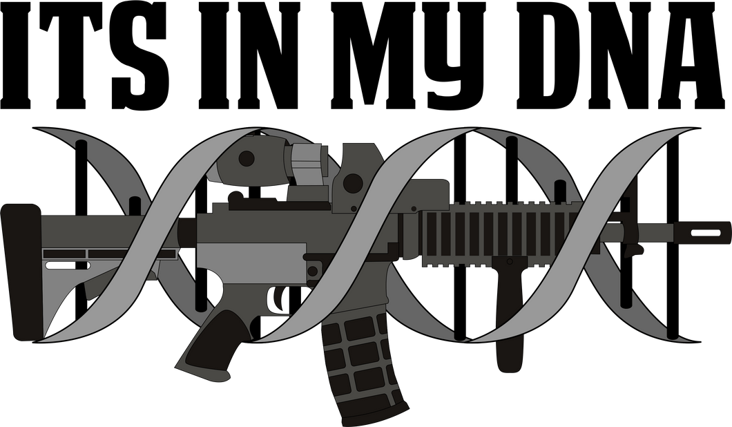 AR15 Owners Essential: 'It's In My DNA' Rifle Sticker - 4 Inches