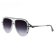 Load image into Gallery viewer, Ivy Luxe - Clear Black Tangle-Free Round Aviator Sunglasses
