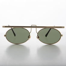Load image into Gallery viewer, Cyberpunk Goth Vintage Flat Top Oval Sunglass - Jenkins
