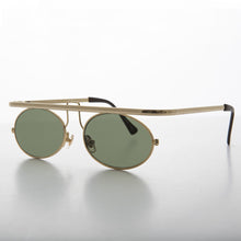 Load image into Gallery viewer, Cyberpunk Goth Vintage Flat Top Oval Sunglass - Jenkins
