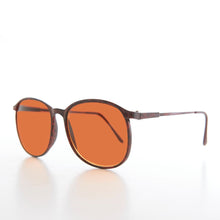 Load image into Gallery viewer, Round Preppy Sunglasses with Amber Lens - Jordy
