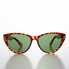 Load image into Gallery viewer, 80s Cat Eye Sunglass with Gold Accents - Juno
