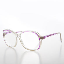 Load image into Gallery viewer, Clear Women's Retro Reading Glasses with Color Accents - Kara
