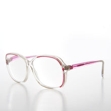 Load image into Gallery viewer, Clear Women's Retro Reading Glasses with Color Accents - Kara
