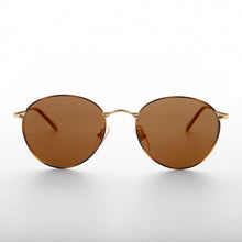 Load image into Gallery viewer, Gold Round Preppy Classic Metal Vintage Sunglass - Kelsey
