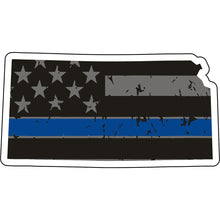 Load image into Gallery viewer, Distressed Thin Blue Line State Sticker - Choose Your State
