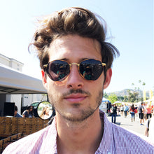 Load image into Gallery viewer, Gold Round Preppy Classic Metal Vintage Sunglass - Kelsey
