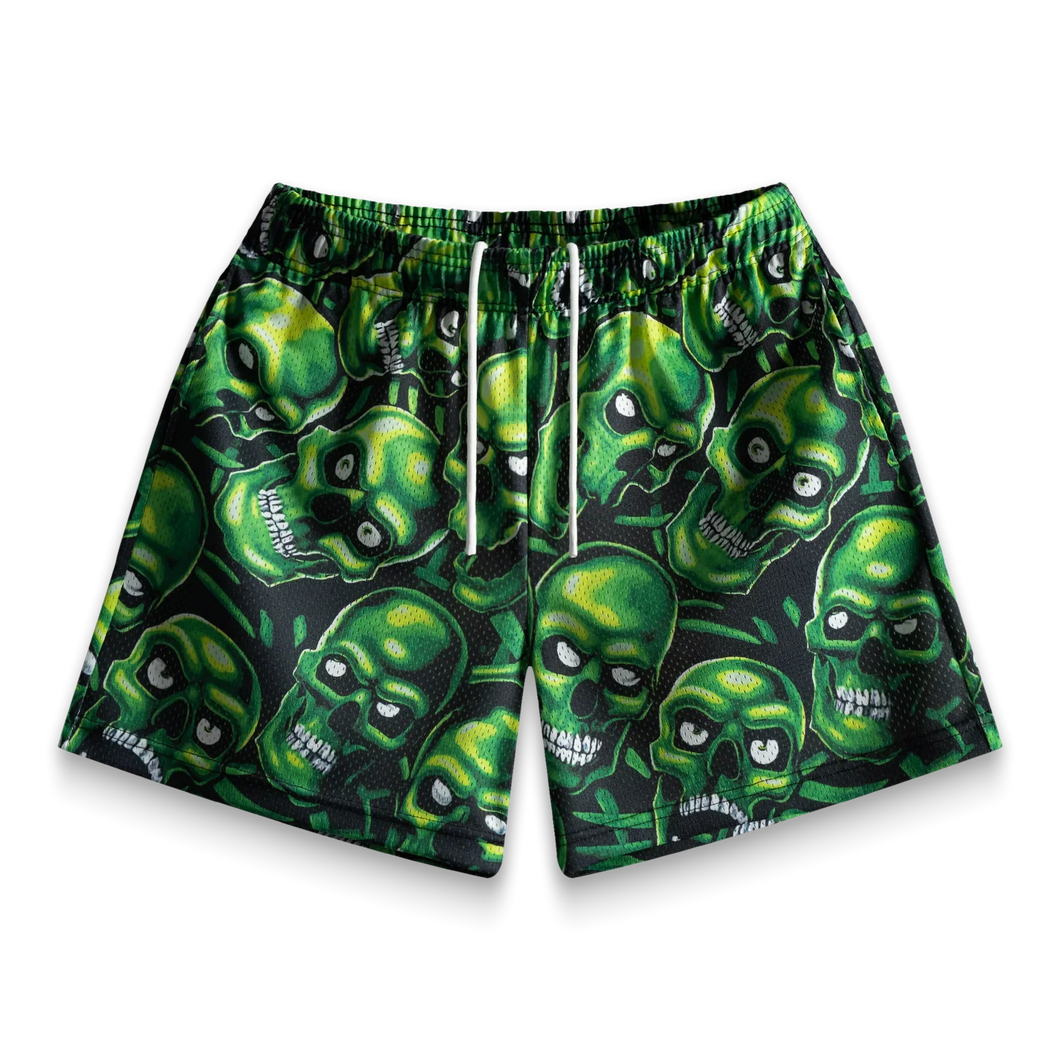 Bravest Studios Skull Shorts (Green)