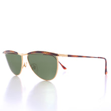 Load image into Gallery viewer, Unique Angular Gold 80s Sunglass - Lasky
