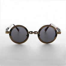 Load image into Gallery viewer, Round Vintage Sunglass with Chain Bridge - Link

