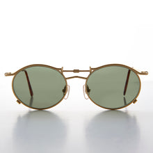 Load image into Gallery viewer, 90s Oval Steampunk Sunglass Optical Quality - Lucian
