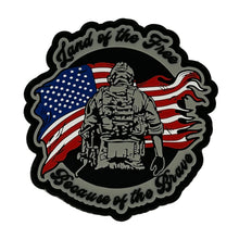 Load image into Gallery viewer, Land of the Free Because of the Brave - 3.75 inch PVC Patch
