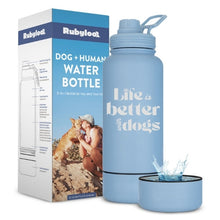 Load image into Gallery viewer, Dog + Human Water Bottle with Detachable Dog Bowl

