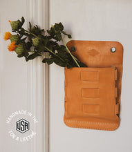 Load image into Gallery viewer, Leather Wall Pocket  - USA Made
