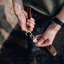 Load image into Gallery viewer, Leather Key Clip Loop - USA Made
