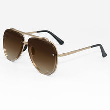 Load image into Gallery viewer, Luna - Tangle Free - Faded Brown Aviator Sunglasses
